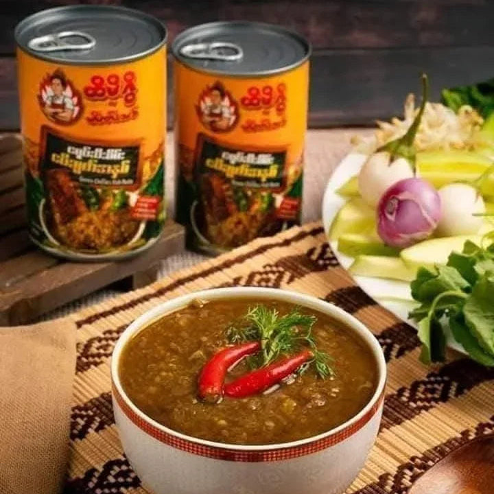ထိမိဂွိ ငရုတ်သီးစိမ်း ငါးပိချက် အနှစ်350g - Easy Bites