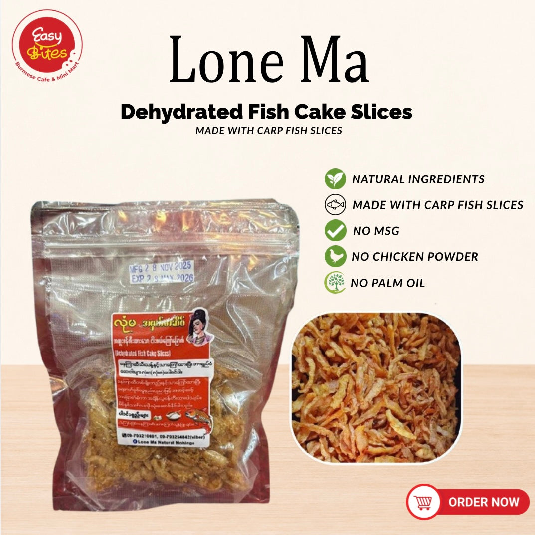 လုံမ ငါးဖယ်ခြောက် (Dehydrated Fish Cake Slices)