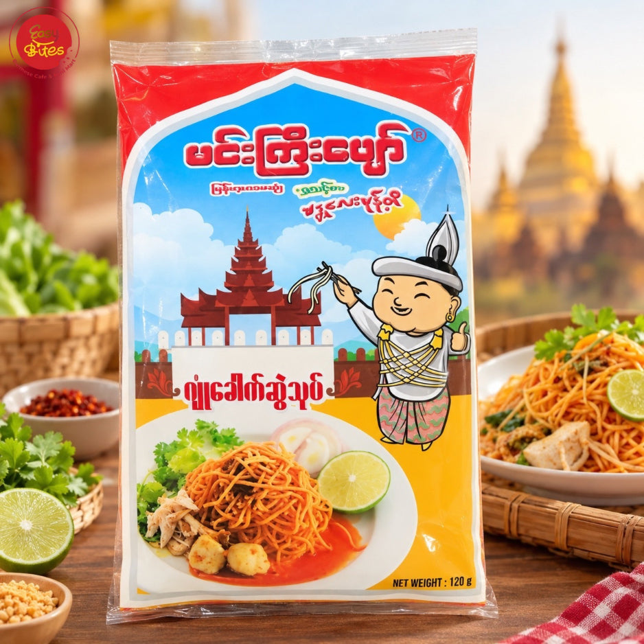 မင်းကြီးပျော် ဂျုံခေါက်ဆွဲသုပ် | Min Gyi Pyaw Wheat Noodle Salad 120g