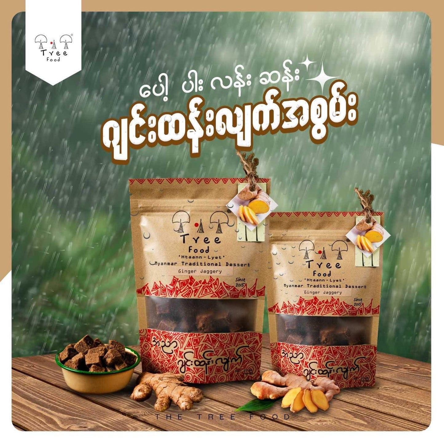 Tree Food အညာဂျင်းထန်းလျှက် (115g) - Easy Bites
