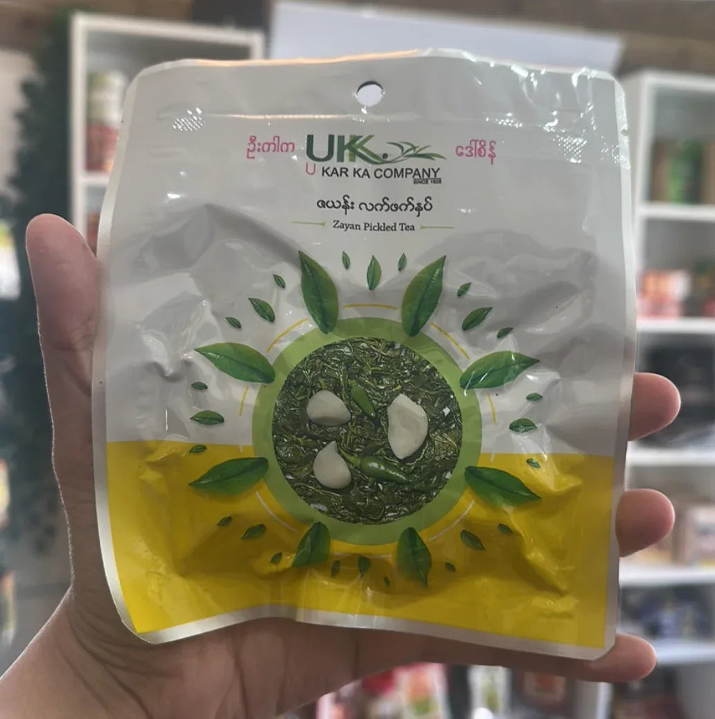 ဦးကာက ဇယန်းလက်ဖက်အချို 80g (U Kar Ka Zayan Pickled Tea) - Easy Bites