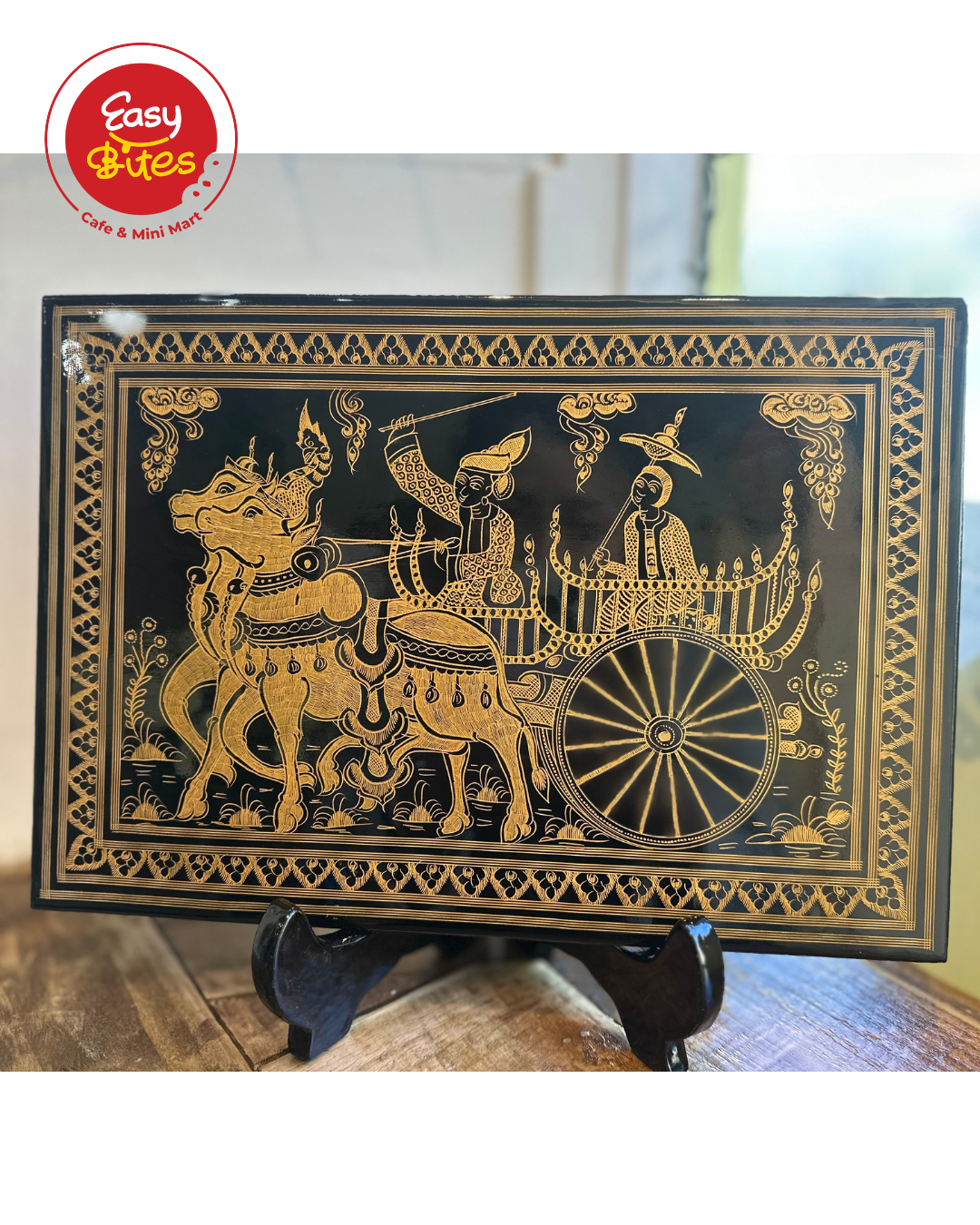 ရွှေယွန်းပန်ချီကား(13”x9”) (ဒေါက်အပါ)