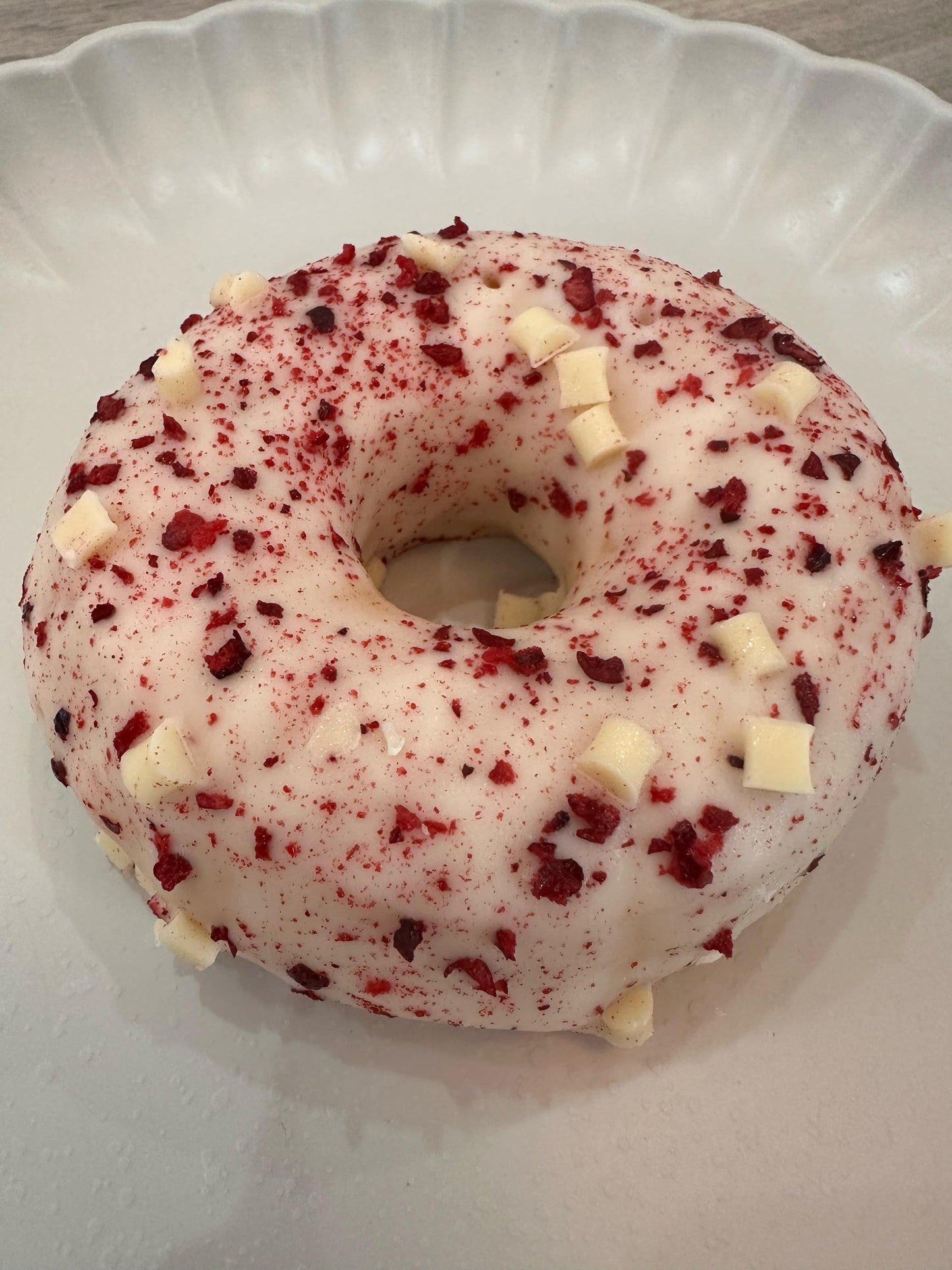 Donut Raspberry and White Chocolate