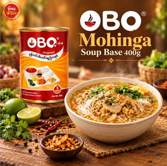 OBO မုန့်ဟင်းခါးဟင်းရည်အနှစ် (ဘူး) | OBO Mohinga Soup Base 400g