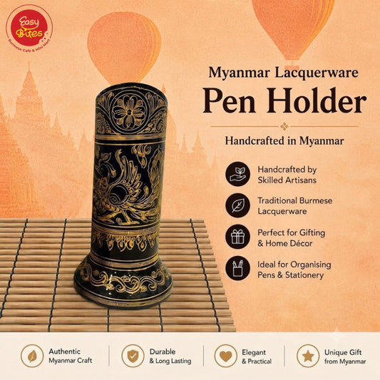 Myanmar Lacquerware Pen Holder | ယွန်းဘောပင်ခွက်ရှည်