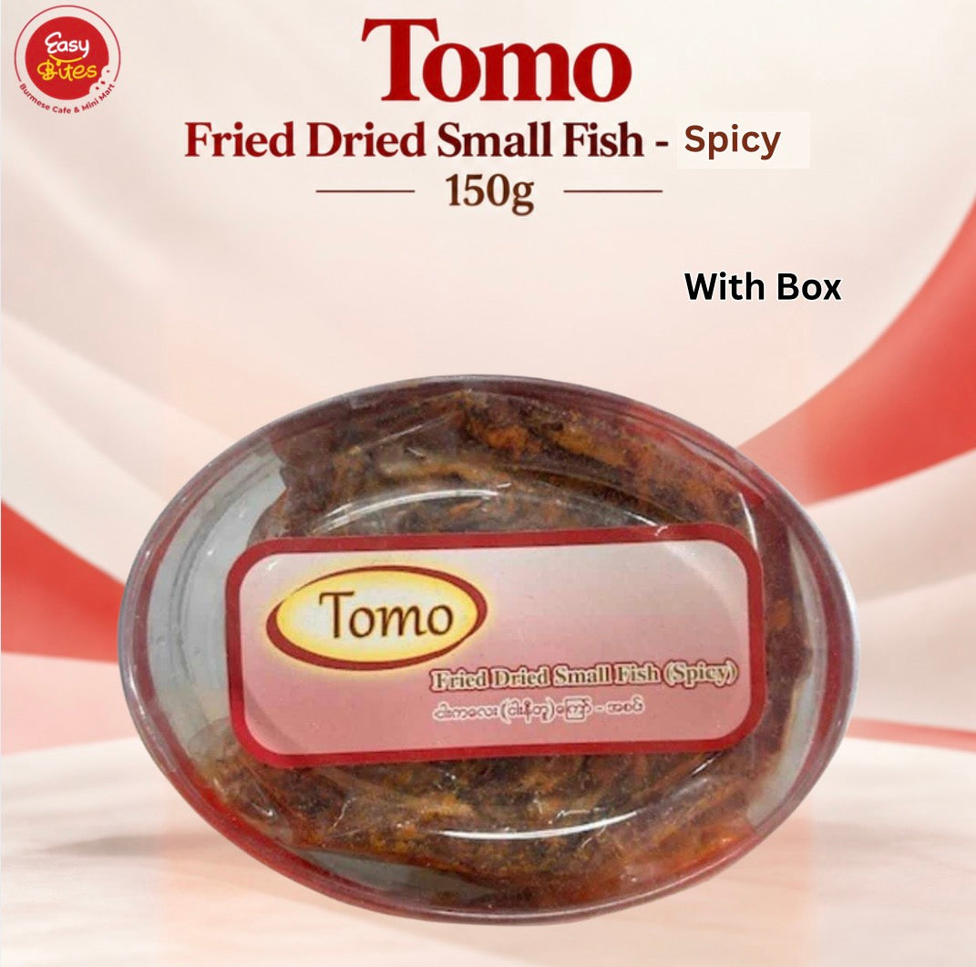 TOMO ငါးနီတူအစပ် (Tomo Fried Dried Small Fish Box - Spicy)