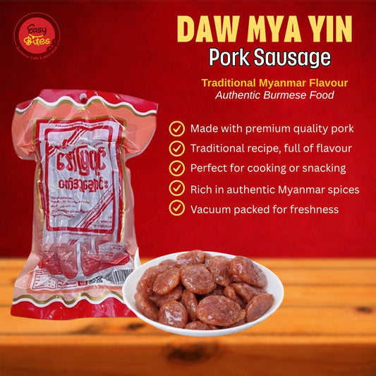 Daw Mya Yin Pork Sausage 400g | ဒေါ်မြရင် ဝက်အူချောင်း | Authentic Myanmar Sausage UK