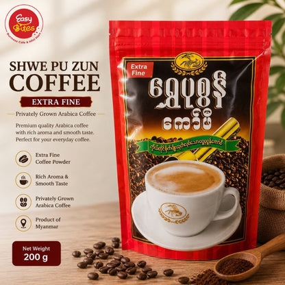 Shwe Pu Zun Extra Fine Coffee 200g – Premium Arabica Coffee Powder