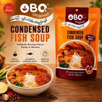 OBO Original Ready-to-Eat Mohinga Soup Base 150g | OBO တစ်ယောက်စာ မုန့်ဟင်းခါးဟင်းရည် 150g