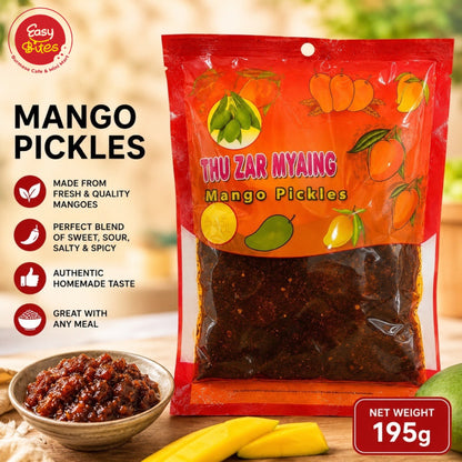 သူဇာမြိုင် သရက်သီးသနပ် အချို| Thu Zar Myaing Mango Pickles 195g | Authentic Burmese Spicy Mango Pickle
