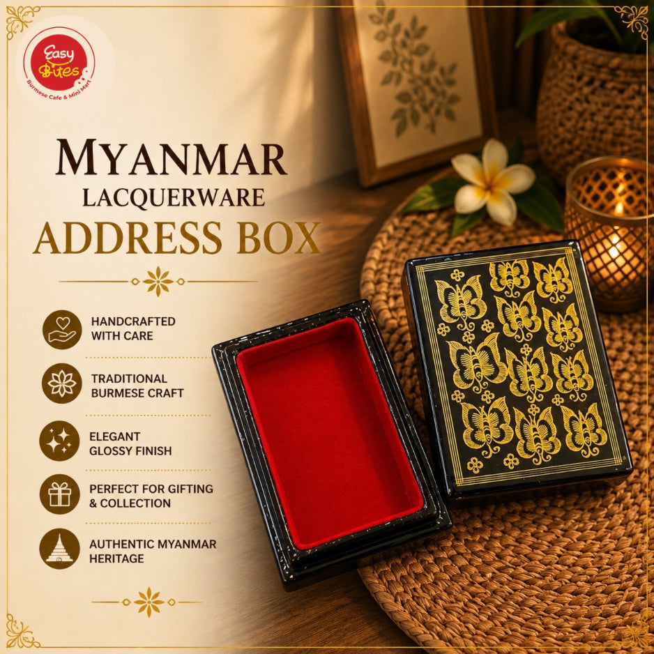 Myanmar Lacquerware Business Card Holder | ယွန်းလိပ်စာကဒ်ဘူး