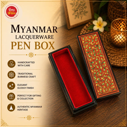 Myanmar Lacquerware Pen Box | ယွန်းဘောပင်ဘူး