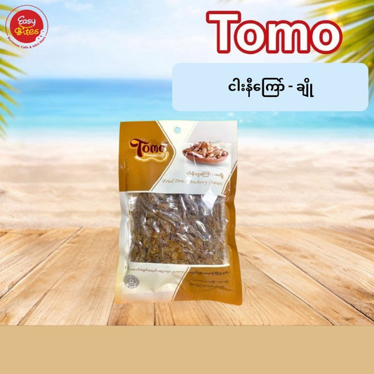 TOMO ငါးနီတူကြော် bag (အချို) (Tomo Fried Dried Anchovy Bag - Sweet)