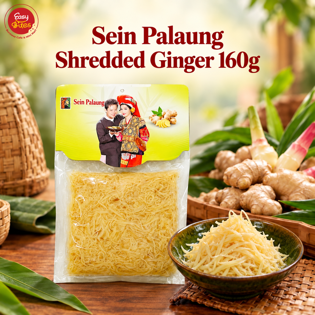Sein Palaung Shredded Ginger | စိန်ပလောင် ဂျင်းမျှင်