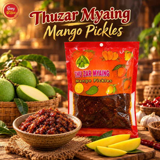 သူဇာမြိုင် သရက်သီးသနပ် အချို| Thu Zar Myaing Mango Pickles 95g | Authentic Burmese Spicy Mango Pickle