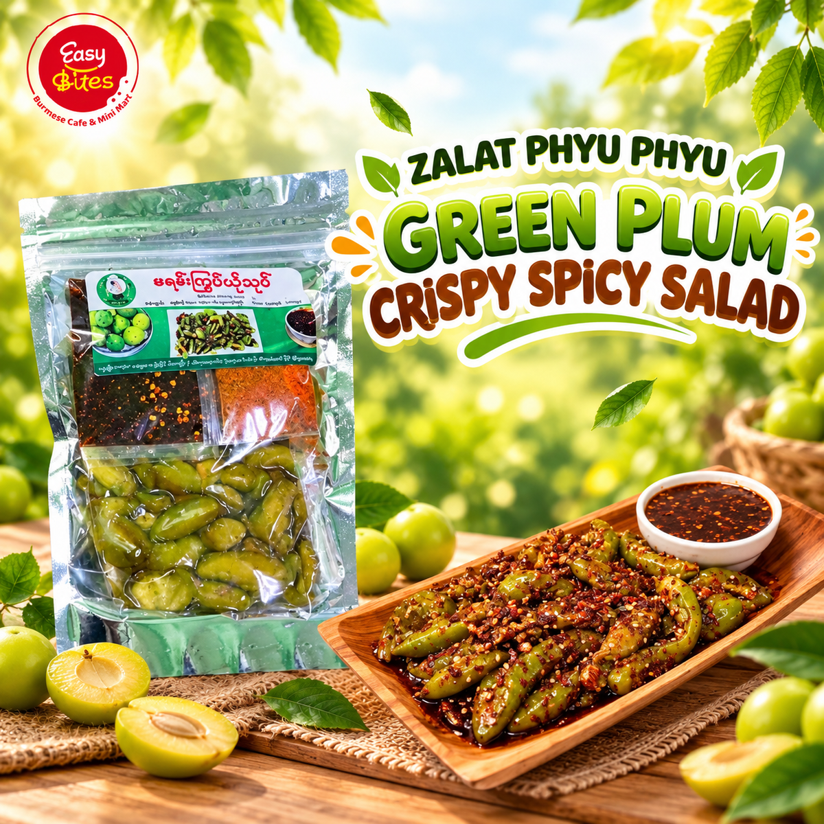 ဇလပ်ဖြူဖြူ  မရမ်းကြွပ်ယိုသုပ် (Zalat Phyu Phyu Marian Salad)