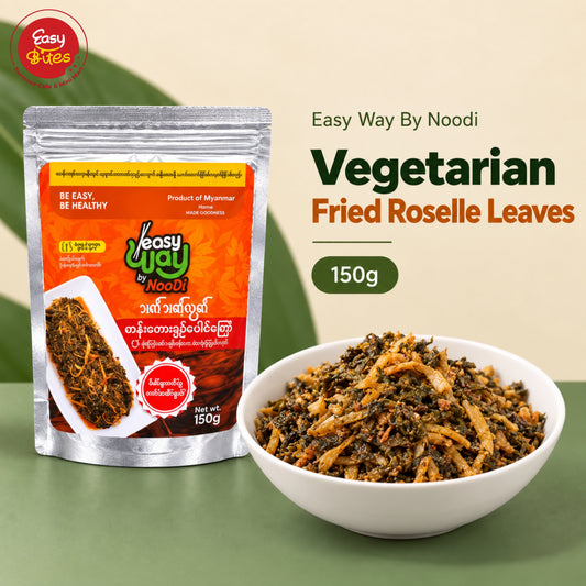 Easy Way by Noodi Vegetarian Fried Roselle Leaves 150g | Easy Way by Noodi သက်သက်လွတ် ချဉ်ပေါင်ကြော် 150g