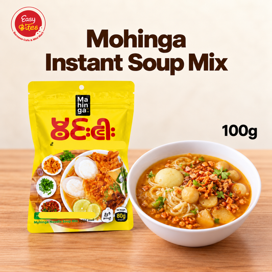 မွင်းငါး တောချက် မုန့်ဟင်းခါး  |Mohinga Instant Soup Mix 100g | မုန့်ဟင်းခါး အသင့်ဖျော်အနှစ် 100g