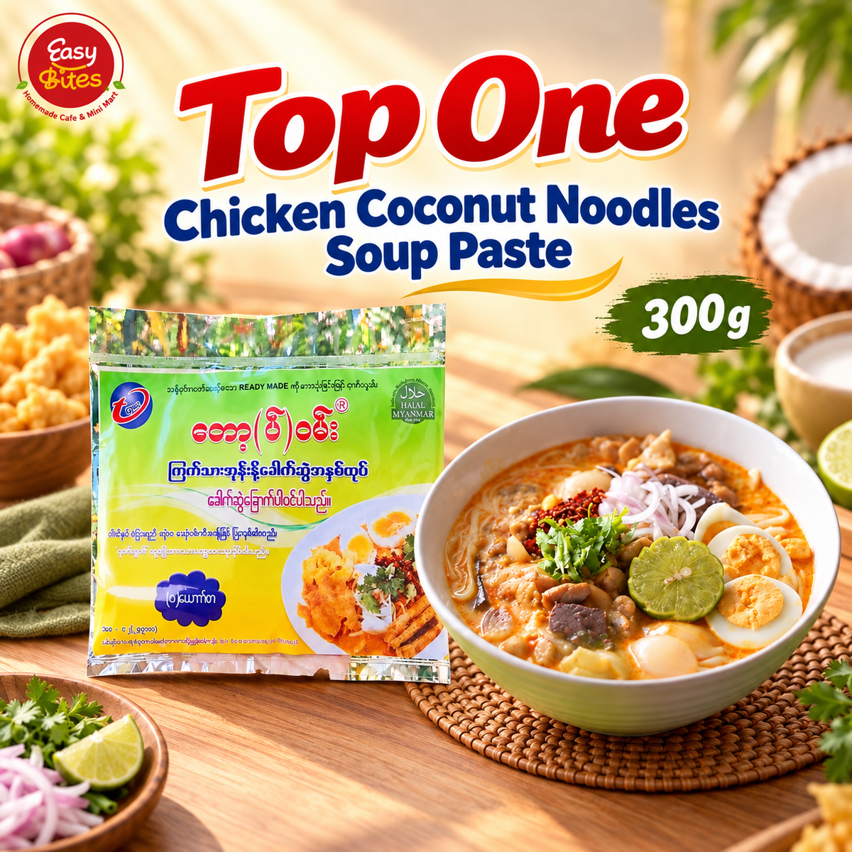 Top One အုန်းနို့ ခေါက်ဆွဲ(သေး)(Top One Coconut Noodle)