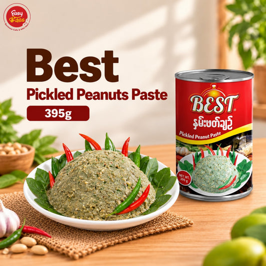 BEST Pickled Peanut Paste 395g | BEST နှမ်းဖတ်ချဉ် 395g