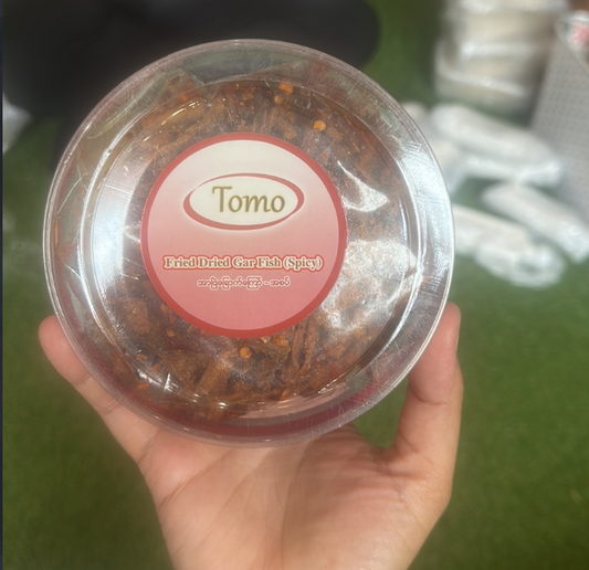 TOMO အာဗြဲ အတုံး အစပ် 150g (TOMO Fried Dried Gar Fish - Spicy)