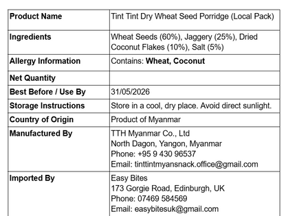 Dry ဂျုံကြို (Local Pack) (Tint Tint Dry Wheat Seed Porridge (Local Pack))