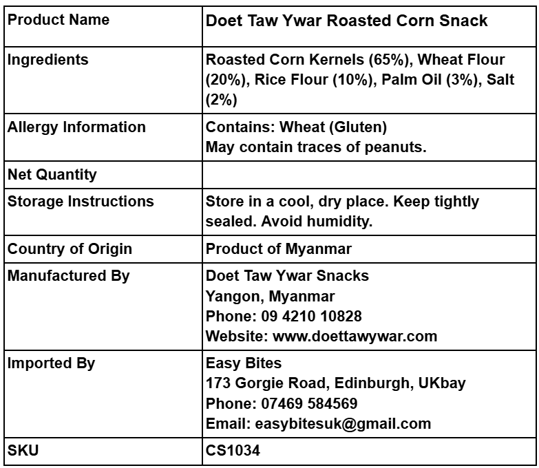 ဒို့တောရွာ မကွေးပြောင်းဖူးပွကြော် (Doet Taw Ywar Roasted Corn)