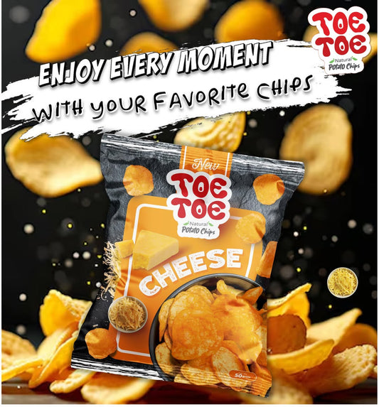 တိုးတိုး အာလူးကြော် ချိစ် 50g (Toe Toe Potato Chips Cheese)