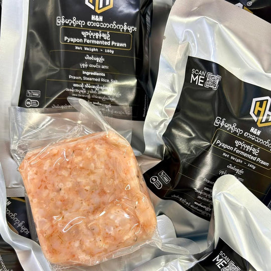 H&H ဖျာပုံပုဇွန်ချဉ် 160g (H&H Pyapon Fermented Prawn )
